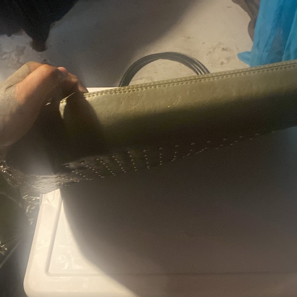 Studded gold green tote perfect condition - Picture 2 of 3